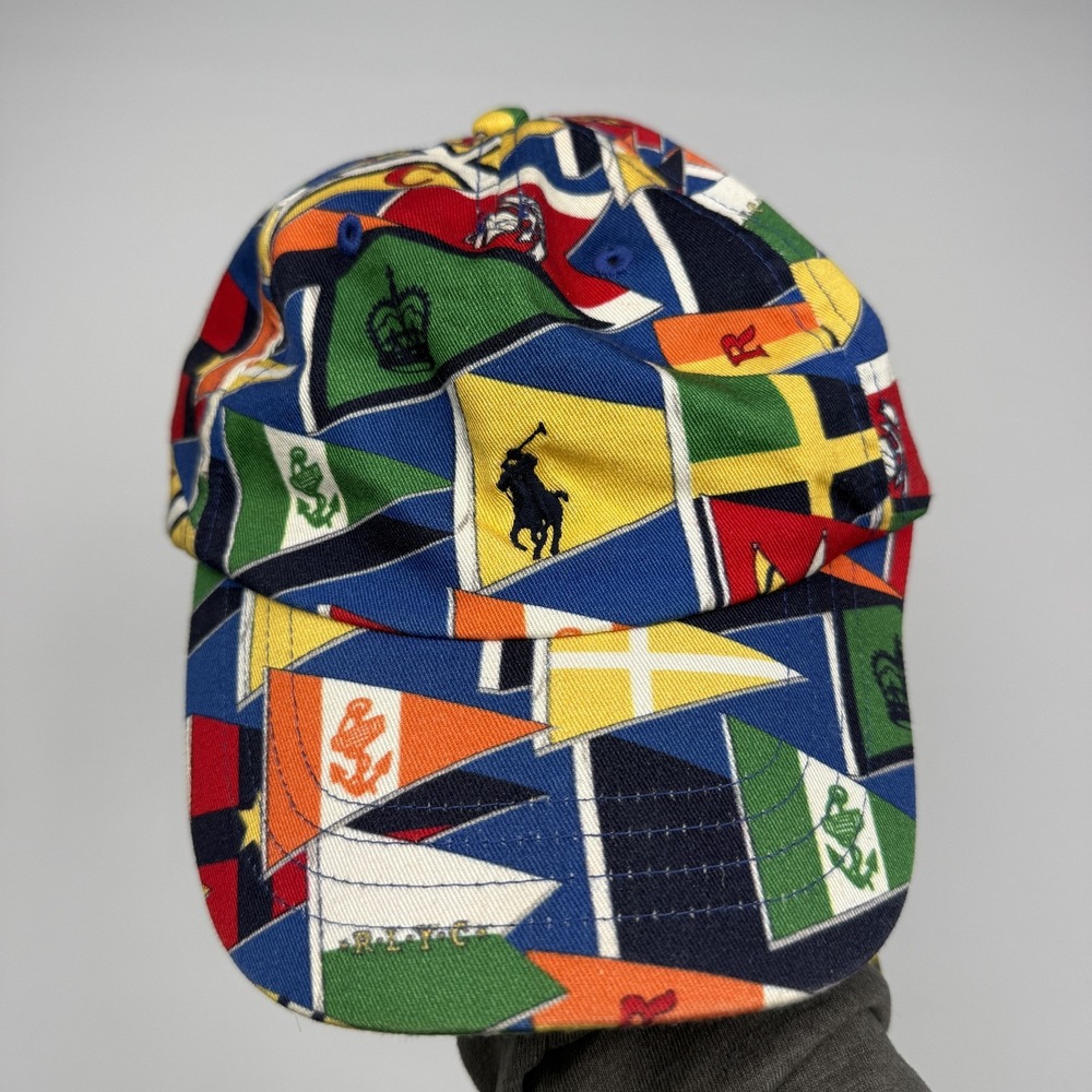 Polo Ralph Lauren Baseball Hat Cap Strap Back One Size Multicolor Nautical Mens